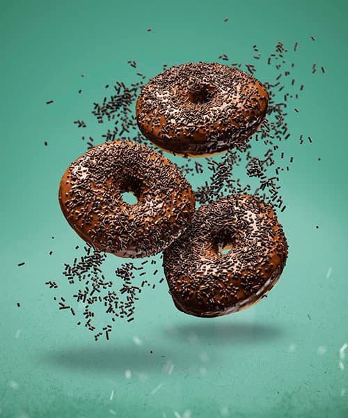 imagen de producto Paquete de 3 Donas de Chocolate con Chispas